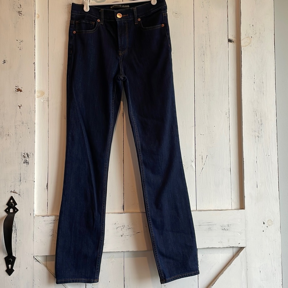 Express High Rise Skinny Jeans Dark Wash NWOT